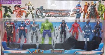 As Avengers Action Figures Of 8 Super Heroes Avengers Action Figures Of 8 Super Heroes Buy Avengers Thor Captain America Ultron Hulk Hawk Eye Ironman Black Widow Toys In India