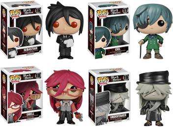 Funko Pop Black Butler Vinyl Figure Set Of 4 Sebastian Ciel Grell Undertaker Pop Black Butler Vinyl Figure Set Of 4 Sebastian Ciel Grell