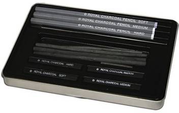 Royal Langnickel Small Tin Charcoal Drawing Art Set Small Tin