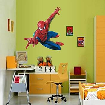 Fucool 3d Cartoon Removable Spiderman Wall Stickers Pvc Wall