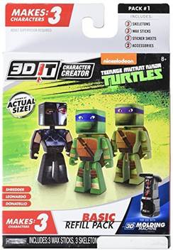 3d Character Creator 3d Character Creator Teenage Mutant Ninja Turtles Basic Refill Pack Style 1 Novelty Toy 3d Character Creator Teenage Mutant Ninja Turtles Basic Refill Pack Style 1 Novelty Toy