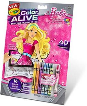 Crayola Crayola Color Alive Action Coloring Pages Barbie