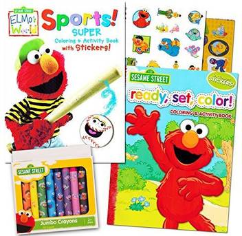 Sesame Street Coloring Book Super Set With Crayons 2 Coloring Books Over 160 Coloring Pages And 60 Stickers Total Coloring Book Super Set With Crayons 2 Coloring Books Over 160 Coloring