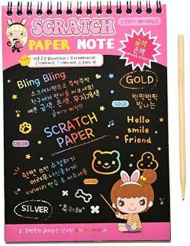 Mziart Rainbow Scratch Art Paper Doodle Pad Drawing Notes For Kids