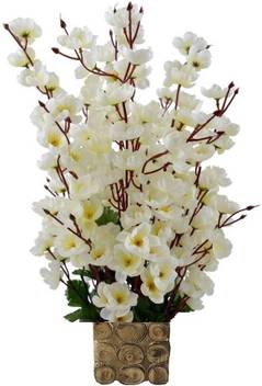 Kaykon Designer Pot 15 Flower Sticks For Home Decoration White Magnolia Artificial Flower With Pot Price In India Buy Kaykon Designer Pot 15 Flower Sticks For Home Decoration White Magnolia Artificial