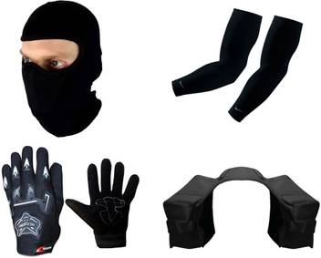 Auto Pearl 1 Set Balaclava Black Face Mask Net For Bike Riding Sunscreen Dust Proof Mask