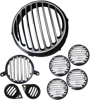 Shoppingkisite Head Light Heavy Grill With Cap Indicator Parking Tail Light Grill For Royal Enfield Electra Classic 350 500 Bike Headlight Grill Price In India Buy Shoppingkisite Head Light Heavy Grill