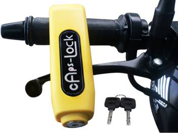 Caps Lock Bike Brake Lever Heavy Duty Lock Yellow Tvs Apache Rtr