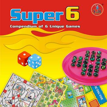 yash toys yt super 6 party fun games board game