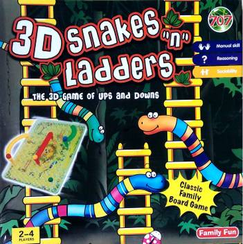 Kreative Box 3d Snakes N Ladders Party Fun Games Board Game