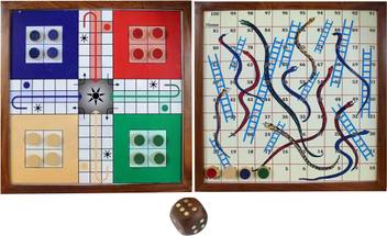 Royaltylane Set Of 6 Wooden Ludo Board Games Set Magnetic