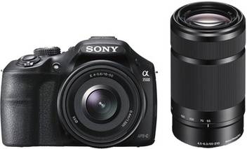 Flipkart Com Buy Sony Alpha A3500jy 20 1 Mp Digital Slr Camera Black With 18 50 Mm And 55 210 Mm Lens Online At Best Prices In India