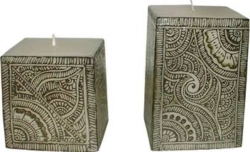 Indigo Creatives Classy Henna Mehendi Festive Pattern 2 Nos Large Wax Diwali Gift Set Candle Price In India Buy Indigo Creatives Classy Henna Mehendi Festive Pattern 2 Nos Large Wax Diwali