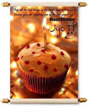 Lolprint Happy Birthday Jyoti Scroll Greeting Card Price In India