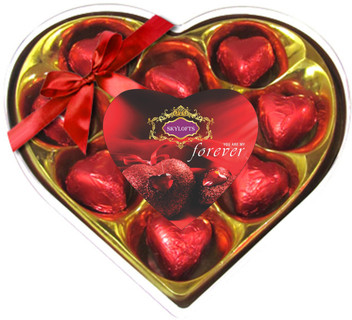 heart shaped chocolate box