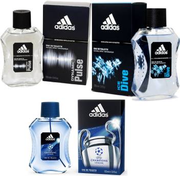 Adidas Ice Dive Edt 100 Ml Dynamic Pulse Edt 100 Ml And Champions League Edt For Men 100 Ml Gift Set Combo Set Buy Adidas Ice Dive Edt 100 Ml Dynamic Pulse
