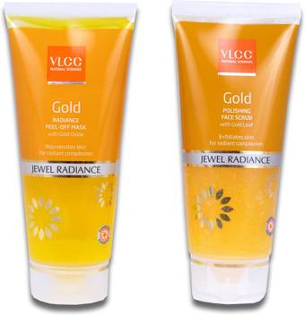Vlcc Gold Jewel Radiance Face Scrub Gold Jewel Radiance Peel Off Mask Price In India Buy Vlcc Gold Jewel Radiance Face Scrub Gold Jewel Radiance Peel Off Mask Online At Flipkart Com