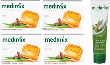 Medimix Sandal Soap 125 Gm Pack Of 4 Face Wash 50 Ml Price In India Buy Medimix Sandal Soap 125 Gm Pack Of 4 Face Wash 50 Ml Online At Flipkart Com