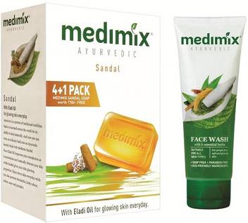 Medimix Sandal Soap 125 Gm 4 1 Offer Pack Face Wash 100 Ml Price In India Buy Medimix Sandal Soap 125 Gm 4 1 Offer Pack Face Wash 100 Ml Online At Flipkart Com