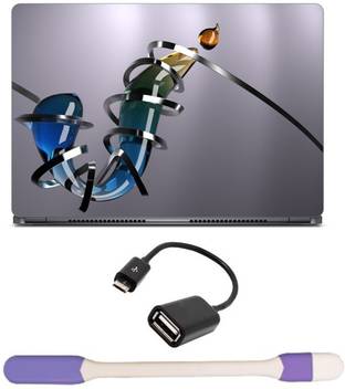 Skin Yard 3d Glass Abstract Art Laptop Skin With Usb Led Light