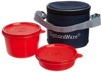 signoraware compact lunch box with bag