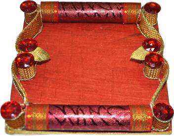 Anjalika Decorative Engagement Ring Tray Plane 30 Cm Cloth