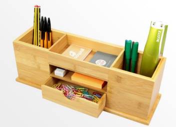 Flipkart Com Wissen 4 Compartments Wooden Desk Organiser Desk Organiser