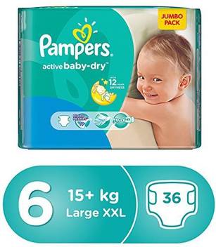 Pampers Pampers Active Baby Dry Diapers Size 6 Xl Buy 36 Pampers Disposable Diapers For Babies Weighing 18 Kg Flipkart Com