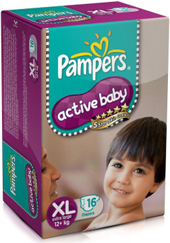 pampers active baby diapers large