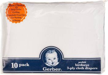 Gerber Birdseye 3 Ply Prefold Cloth Diapers White 10 Count Buy