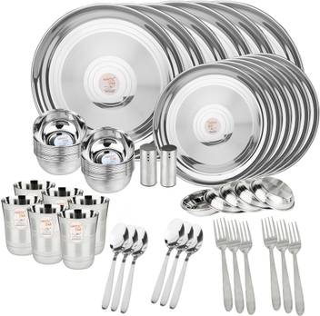 White Star Pack Of 50 Stainless Steel Dinner Set Price In India Buy White Star Pack Of 50 Stainless Steel Dinner Set Online At Flipkart Com