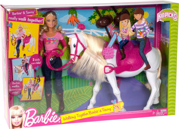 barbie walking horse