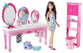 barbie games chelsea goes to the bathroom