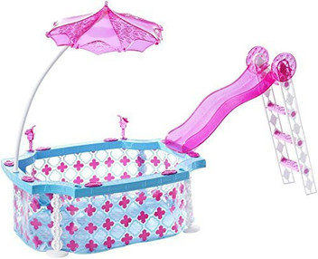barbie glam pool playset