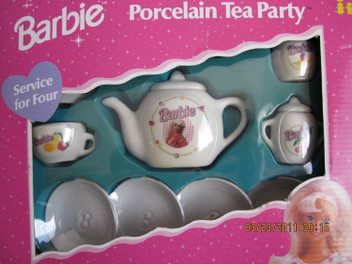 barbie doll tea set