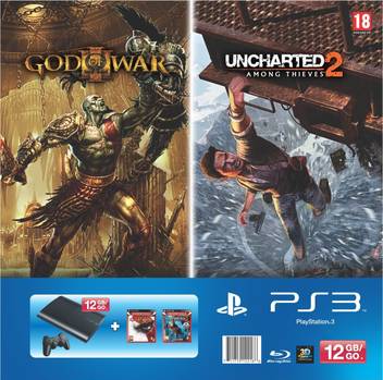 Sony Playstation 3 Ps3 12 Gb With God Of War Iii And Uncharted 2 Among Thieves Price In India Buy Sony Playstation 3 Ps3 12 Gb With God Of War Iii