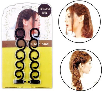 French Hair Braiding Tool Roller With Hook Magic Hair Twist Stylin Bun Maker BLK