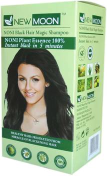 New Moon Herbal Dye Shampoo Pack Of 20 Sachet Hair Color Natural Black Price In India Buy New Moon Herbal Dye Shampoo Pack Of 20 Sachet Hair Color Natural