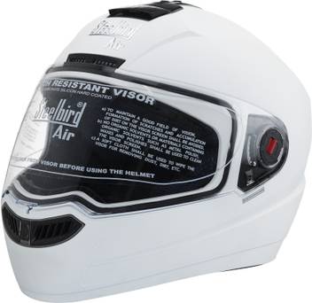 Steelbird Sba 1 Glossy White Motorbike Helmet Buy Steelbird Sba