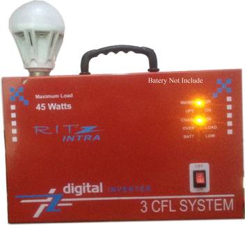 Ritz Intra Mini Home Inverter 45 Watt Battery Not Include With Heavy Mattel Body Original Cooper Transformer Modified Sine Wave Inverter Price In India Buy Ritz Intra Mini Home Inverter