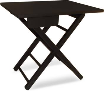 Colorwood Cosy Foldable Black Tea Side Solid Wood Side Table
