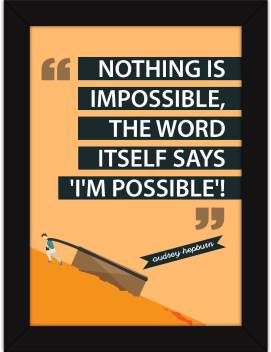 Framed Quotes Inspiring Motivational Poster For Office Desk And