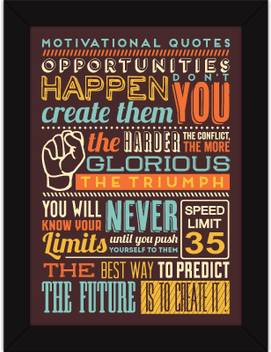 Framed Posters Inspirational Quotes Gift For Room Walls And Table 4 Thoughts For Motivation Fine Art Print Quotes Motivation Posters In India Buy Art Film Design Movie