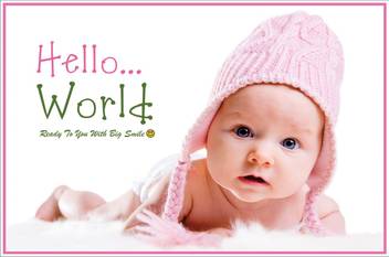 Wallpaper Myimage Cute Baby Hello World Poster Paper Print Children For iPhone Free