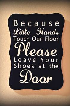 Radhakripa Please Take Off Your Shoes Poster Paper Print Quotes