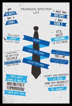 Best Harvey Specter Quotes Poster 12x18 Paper Print Paper Print