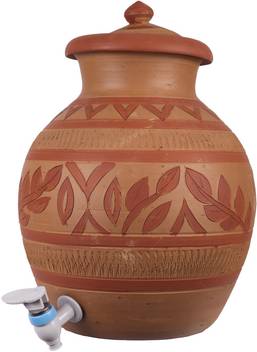 Village Decor Handmade Terracotta Water Pot Cool Clean Water 100