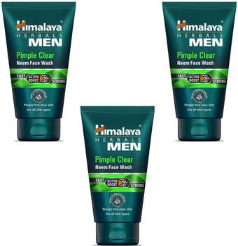Himalaya Men Pimple Clear Neem Pack Of 3 Face Wash Price In India Buy Himalaya Men Pimple Clear Neem Pack Of 3 Face Wash Online In India Reviews Ratings Features Flipkart Com