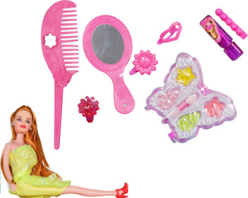 doll with makeup set