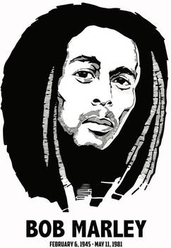 Bob Marley Black White Music Poster Paper Print Music Posters